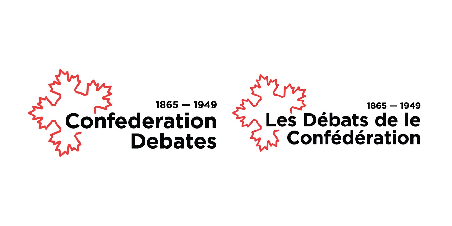 Confederation Debates English and French logos
