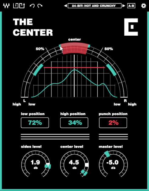 The Center animated demo showing the panning arc in use
